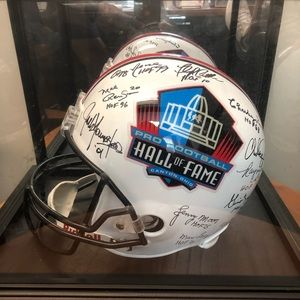 Nfl pro football hall of fame signed helmet.